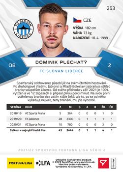 2021-22 SportZoo Fortuna:Liga #253 Dominik Plechaty Back