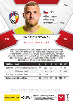 2021-22 SportZoo Fortuna:Liga #262 Jindrich Stanek Back