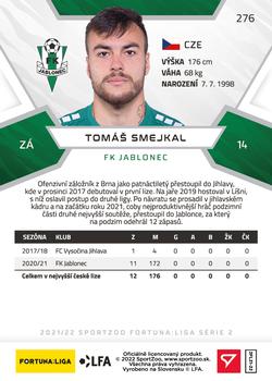 2021-22 SportZoo Fortuna:Liga #276 Tomas Smejkal Back