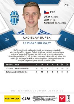 2021-22 SportZoo Fortuna:Liga #282 Ladislav Dufek Back