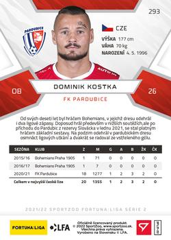 2021-22 SportZoo Fortuna:Liga #293 Dominik Kostka Back