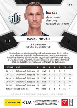 2021-22 SportZoo Fortuna:Liga #317 Pavel Novak Back