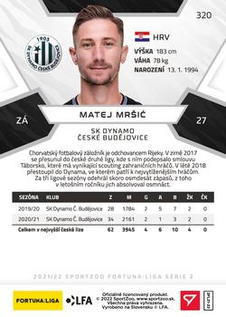 2021-22 SportZoo Fortuna:Liga #320 Matej Mrsic Back