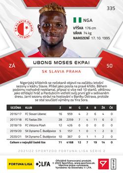 2021-22 SportZoo Fortuna:Liga #335 Ubong Moses Ekpai Back