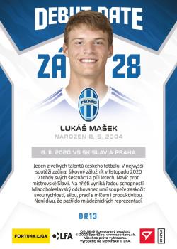 2021-22 SportZoo Fortuna:Liga - Debut Date Rookie #DR13 Lukas Masek Back