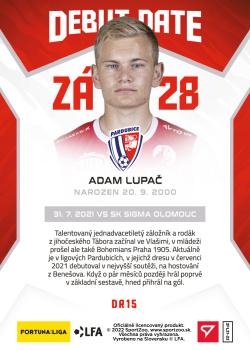 2021-22 SportZoo Fortuna:Liga - Debut Date Rookie #DR15 Adam Lupac Back