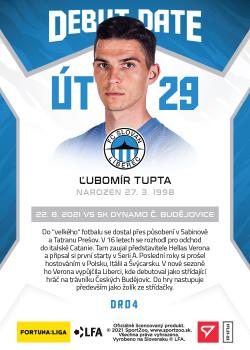 2021-22 SportZoo Fortuna:Liga - Debut Date Rookie Auto #DR04 Lubomir Tupta Back