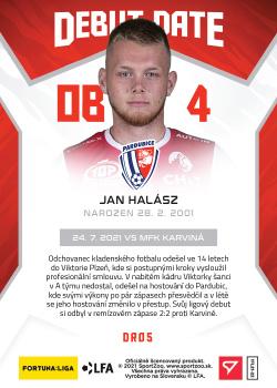 2021-22 SportZoo Fortuna:Liga - Debut Date Rookie Auto #DR05 Jan Halasz Back