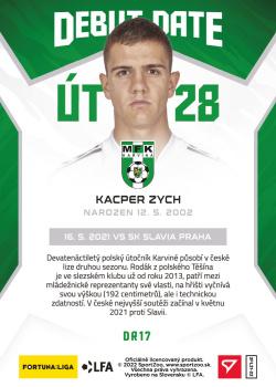 2021-22 SportZoo Fortuna:Liga - Debut Date Rookie Auto #DR17 Kacper Zych Back