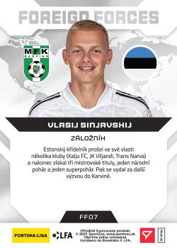 2021-22 SportZoo Fortuna:Liga - Foreign Forces #FF07 Vlasij Sinjavskij Back