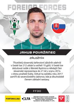 2021-22 SportZoo Fortuna:Liga - Foreign Forces #FF30 Jakub Povazanec Back