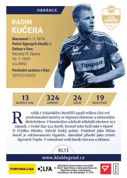 2021-22 SportZoo Fortuna:Liga - Klub Legend Gold Auto #KL13 Radim Kucera Back