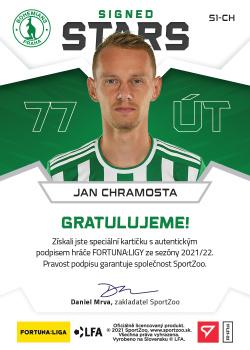 2021-22 SportZoo Fortuna:Liga - Signed Stars Level 1 #S1-CH Jan Chramosta Back