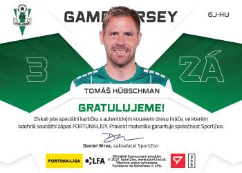2021-22 SportZoo Fortuna:Liga - Game Jersey #GJ-HU Tomas Hubschman Back