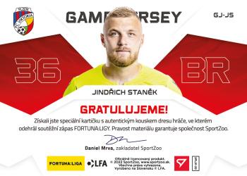 2021-22 SportZoo Fortuna:Liga - Game Jersey #GJ-JS Jindrich Stanek Back