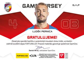 2021-22 SportZoo Fortuna:Liga - Game Jersey #GJ-LP Ludek Pernica Back