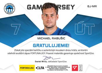2021-22 SportZoo Fortuna:Liga - Game Jersey Auto #GJ-MR Michael Rabusic Back