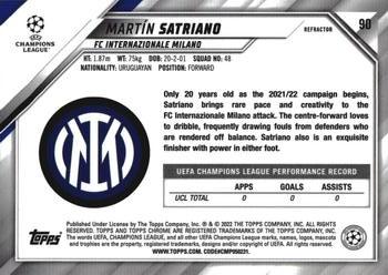 2021-22 Topps Chrome UEFA Champions League - Refractor #90 Martín Satriano Back