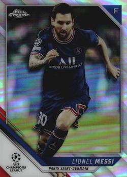 2021-22 Topps Chrome UEFA Champions League - Refractor #100 Lionel Messi Front