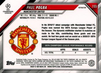 2021-22 Topps Chrome UEFA Champions League - Refractor #155 Paul Pogba Back
