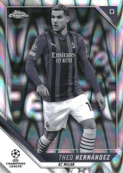 2021-22 Topps Chrome UEFA Champions League - Black & White Ray Wave Refractor #2 Theo Hernández Front