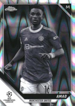 2021-22 Topps Chrome UEFA Champions League - Black & White Ray Wave Refractor #11 Amad Front
