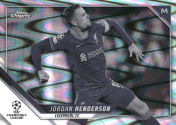 2021-22 Topps Chrome UEFA Champions League - Black & White Ray Wave Refractor #16 Jordan Henderson Front
