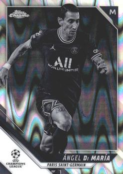 2021-22 Topps Chrome UEFA Champions League - Black & White Ray Wave Refractor #19 Ángel Di María Front