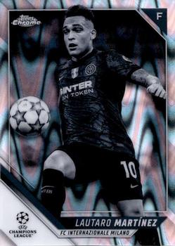 2021-22 Topps Chrome UEFA Champions League - Black & White Ray Wave Refractor #30 Lautaro Martínez Front