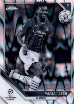 2021-22 Topps Chrome UEFA Champions League - Black & White Ray Wave Refractor #37 Rafael Leão Front