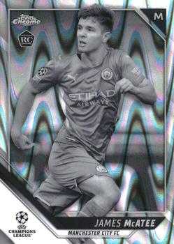 2021-22 Topps Chrome UEFA Champions League - Black & White Ray Wave Refractor #53 James McAtee Front