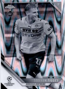2021-22 Topps Chrome UEFA Champions League - Black & White Ray Wave Refractor #55 Steffen Tigges Front
