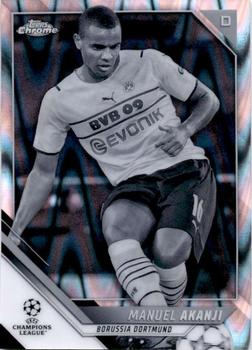 2021-22 Topps Chrome UEFA Champions League - Black & White Ray Wave Refractor #57 Manuel Akanji Front
