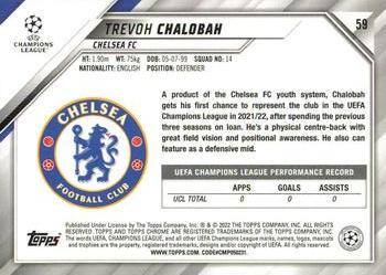 2021-22 Topps Chrome UEFA Champions League - Black & White Ray Wave Refractor #59 Trevoh Chalobah Back