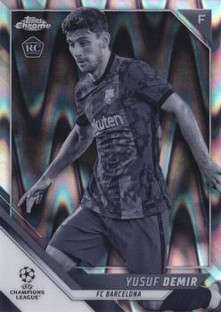 2021-22 Topps Chrome UEFA Champions League - Black & White Ray Wave Refractor #62 Yusuf Demir Front