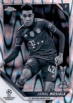 2021-22 Topps Chrome UEFA Champions League - Black & White Ray Wave Refractor #69 Jamal Musiala Front
