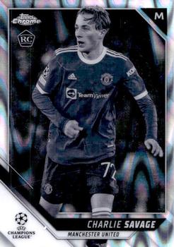 2021-22 Topps Chrome UEFA Champions League - Black & White Ray Wave Refractor #70 Charlie Savage Front
