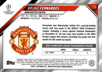 2021-22 Topps Chrome UEFA Champions League - Black & White Ray Wave Refractor #73 Bruno Fernandes Back