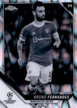 2021-22 Topps Chrome UEFA Champions League - Black & White Ray Wave Refractor #73 Bruno Fernandes Front