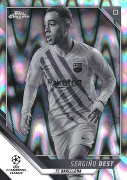 2021-22 Topps Chrome UEFA Champions League - Black & White Ray Wave Refractor #81 Sergiño Dest Front