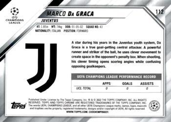 2021-22 Topps Chrome UEFA Champions League - Black & White Ray Wave Refractor #112 Marco Da Graca Back