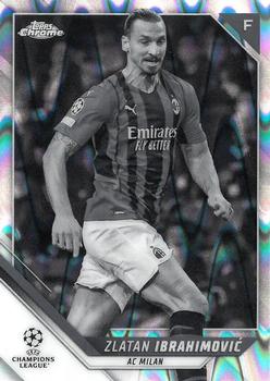 2021-22 Topps Chrome UEFA Champions League - Black & White Ray Wave Refractor #116 Zlatan Ibrahimović Front