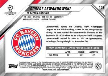 2021-22 Topps Chrome UEFA Champions League - Black & White Ray Wave Refractor #123 Robert Lewandowski Back