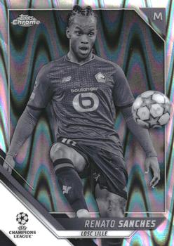 2021-22 Topps Chrome UEFA Champions League - Black & White Ray Wave Refractor #124 Renato Sanches Front