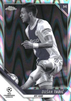 2021-22 Topps Chrome UEFA Champions League - Black & White Ray Wave Refractor #148 Dušan Tadić Front