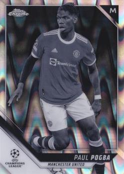 2021-22 Topps Chrome UEFA Champions League - Black & White Ray Wave Refractor #155 Paul Pogba Front