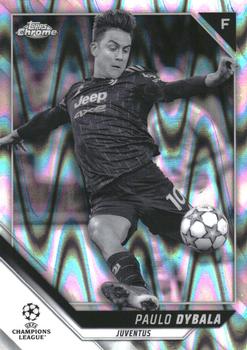 2021-22 Topps Chrome UEFA Champions League - Black & White Ray Wave Refractor #172 Paulo Dybala Front