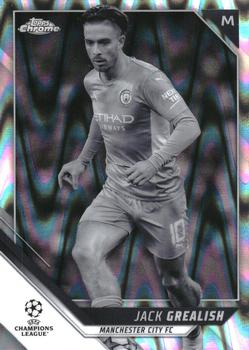 2021-22 Topps Chrome UEFA Champions League - Black & White Ray Wave Refractor #190 Jack Grealish Front