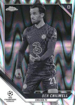 2021-22 Topps Chrome UEFA Champions League - Black & White Ray Wave Refractor #198 Ben Chilwell Front