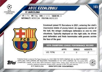 2021-22 Topps Chrome UEFA Champions League - Speckle Refractor #165 Abde Ezzalzouli Back